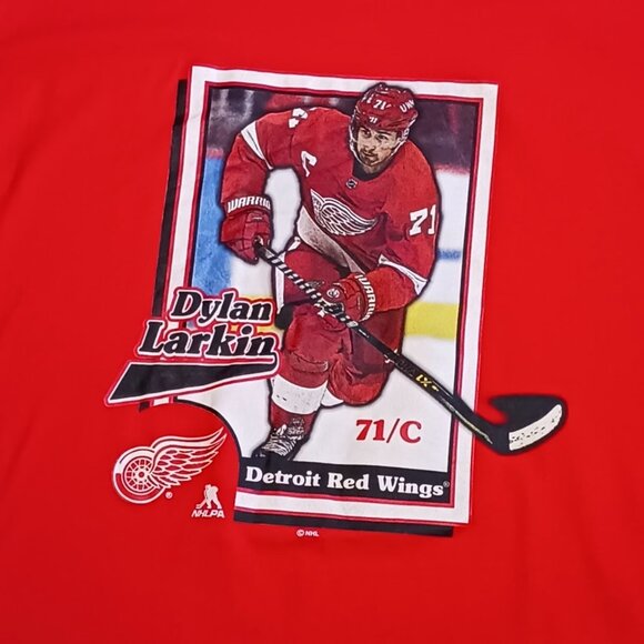 Dylan Larkin Detroit Red Wings T Shirt Mens 3XL Red NHL Short Sleeve Tee XXXL - Picture 2 of 7